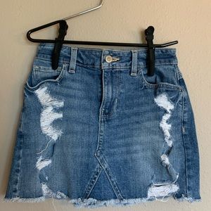 hollister jean skirt